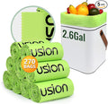 GreFusion Compostable Trash Bags, Small 2.6 Gallon, 270 Count, 0.72 Mils Thick, Eco Friendly, ASTM D6400 & BPI Certified, Composts Food Scraps, No Leaks