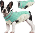 FUAMEY Dog Coat for Small Dogs,Waterproof Dog Winter Jacket with Harness Built in Puppy Cold Weather Coats Reflective Pet Vest with Zipper Warm Fleece Dogs Snowsuit Windproof Mint Green XS