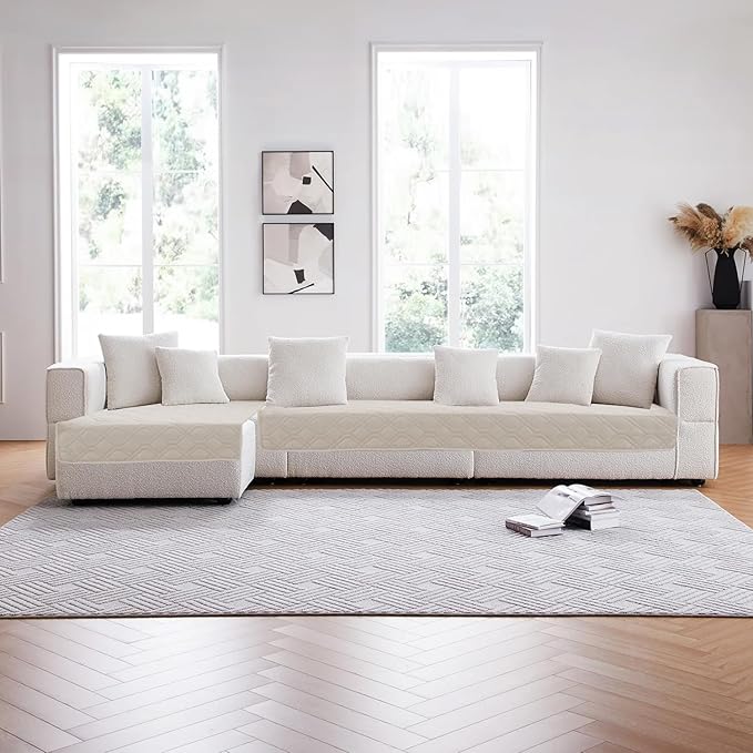 PrinceDeco 5-Layer Waterproof Dog Blanket, Anti-Slip Furniture Protector for Couch (32x82 Inch,French Oak)