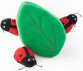 ZippyPaws Burrow- Interactive Dog & Puppy Toys for Boredom, Stimulating Pet Products to Keep them Busy, Hide & Seek Plush Dog Puzzle, Enrichment Squeaky Toy, For Small & Medium Dogs - Ladybugs in Leaf