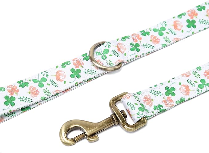 Organic Cotton Dog Leash for Small,Medium and Large Breed,Brass Hardware Pet Leash for Walking,Running and Training 6FT