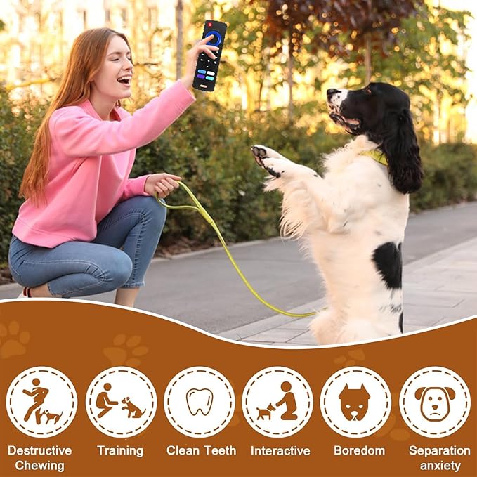 Remote Control Shaped Puppy Teething Toy, BPA-Free Chew Toy for Small Puppies, Relieve Teething Pain & Reduce Boredom (Black)