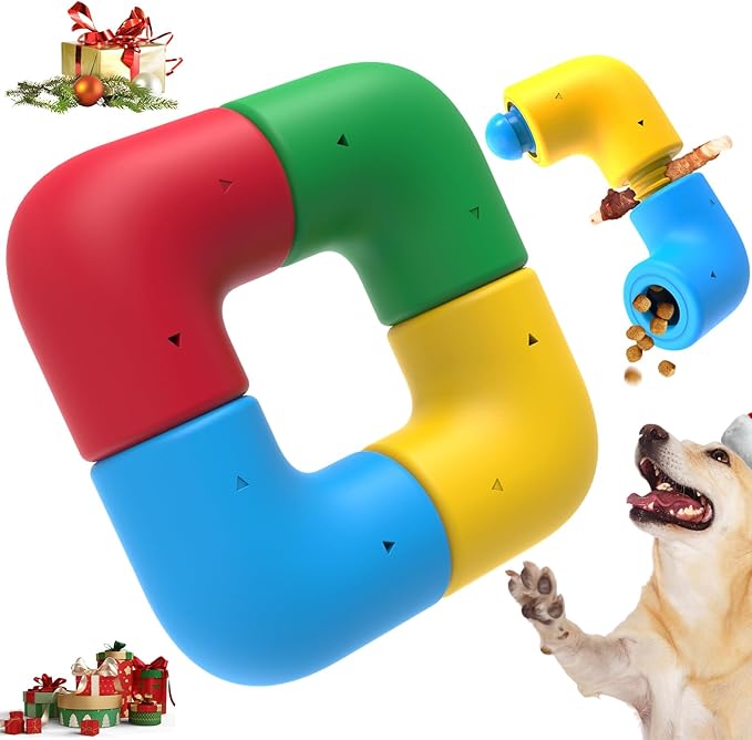 Dog Puzzle Toys for Smart Dogs, Puzzle Interactive Dog Toys, Pupp Brain StimulatingToy for Bored Dogs, Christmas Dog Toys (4 Pieces)