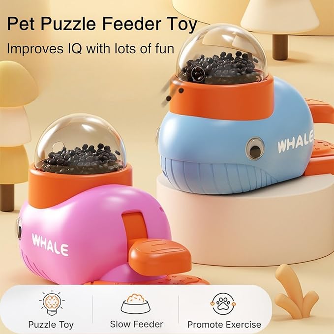 Cat Interactive Treat Dispenser Toy, Interactive Dog Puzzle Toy, Dogs Food Treat Feeding Dispenser for Healthy Eating for Small & Medium (Blue)