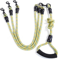 3 Dog Leash - Padded Handle, 360° Swivel Multiple Dog Leash No Tangle, Lead for Medium Large Dogs, Walking & Training Double Dogs (Green Blue)