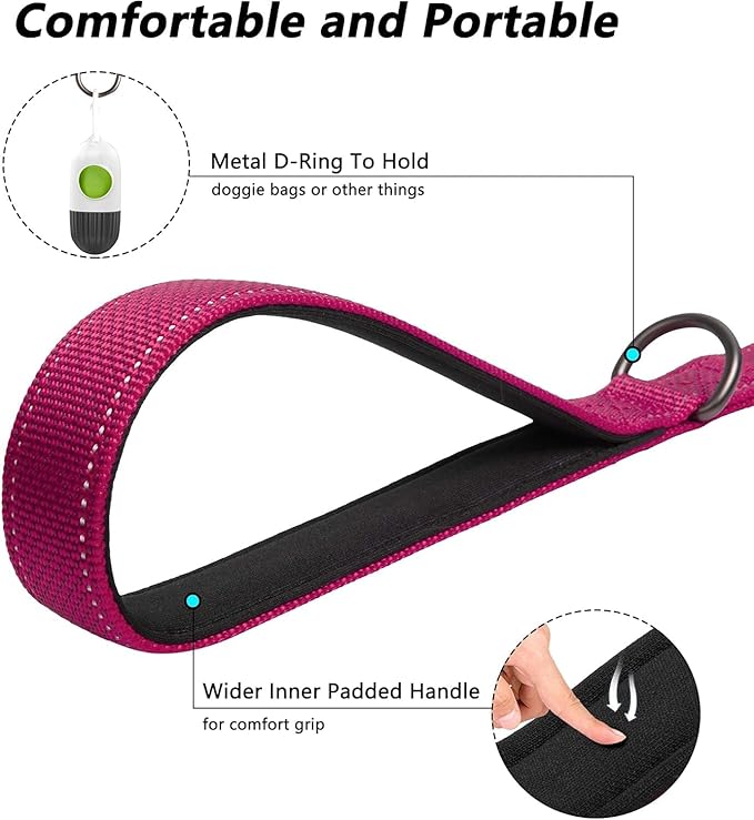 Dog Harness and Leash Combo Set, Magnetic Connection, Ergonomic Design (Flamingo Pink, Medium)