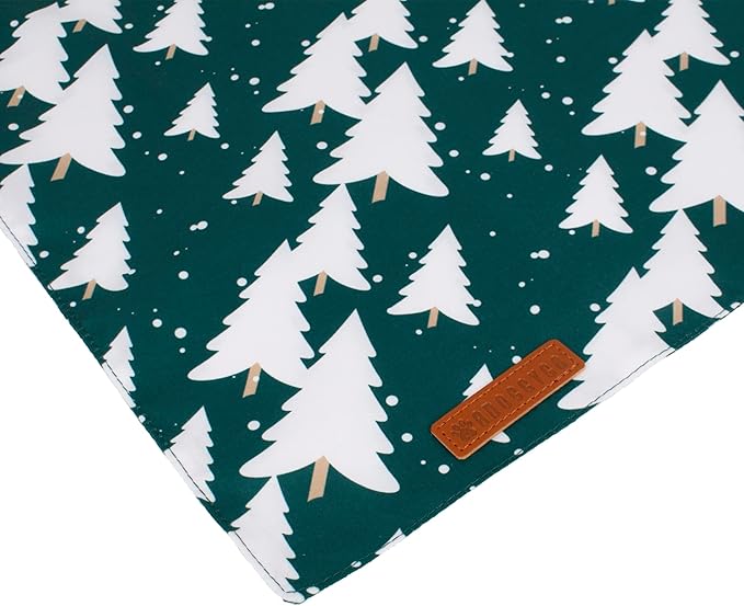 ADOGGYGO Christmas Dog Bandanas 2 Pack, Santa Tree Dog Christmas Scarf Bib, Premium Durable Fabric, Pet Holiday Bandanas for Large and Extra Large Dogs (X-Large)