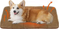 Dog Crate Pad for Medium Dog - 30x20 Memory Foam Dog Bed, Washable & Anti-Slip Dog Bed Mat, Ultra Soft Kennel Pad for Dogs Cozy Sleeping Mat, Khaki