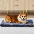 Dog Bed Medium Size Dogs - 30-inch Dog Crate Pad with Removable Washable Cover and Waterproof Lining - Memory Foam Kennel Mat - Reversible Pet Bed (Cool & Warm), Dark Grey