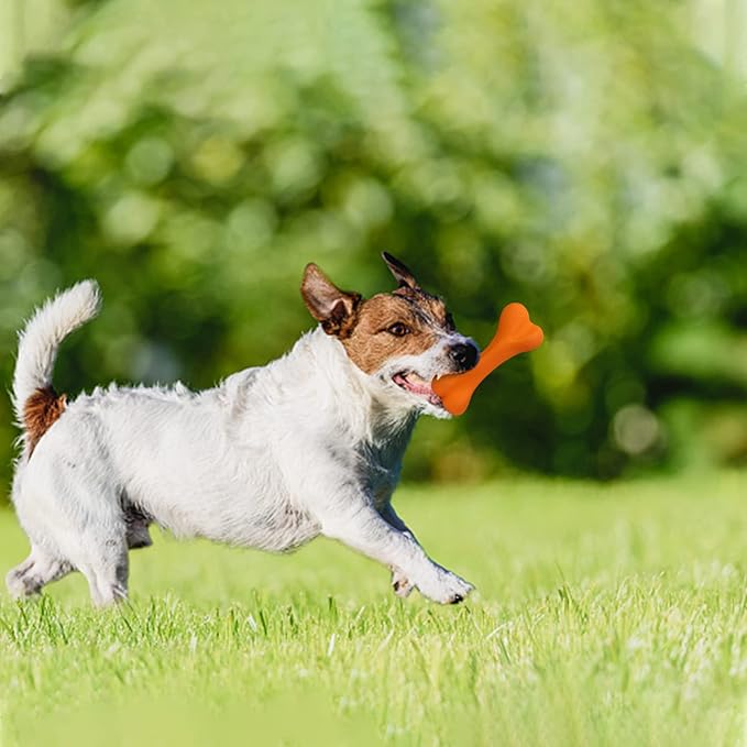 Dog Toys for Aggressive Chewers Dog SuperChewy Tough Dog Bone Toy for Large Medium Dogs Breed Strong Natural Rubber