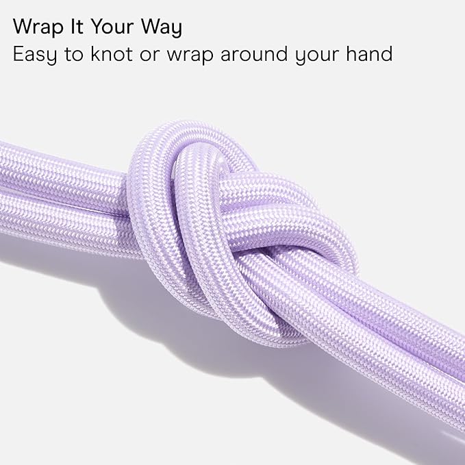 Wild One Hands-Free Adjustable Rope Dog Leash, Standard: 4' to 8.5' Long, .5" Wide, Adjustable for Crossbody, Waist & Handheld, Moonstone