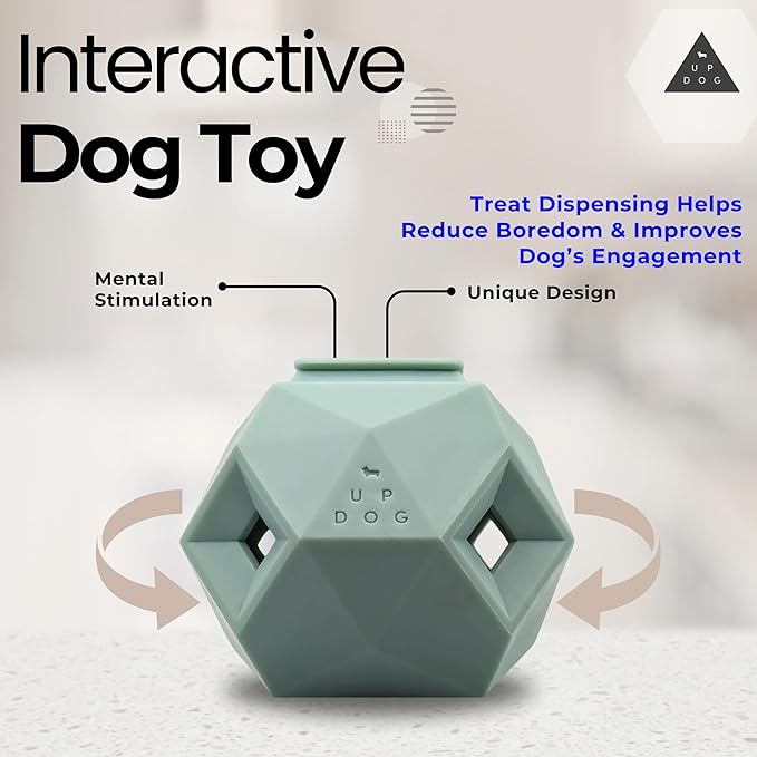 Treat Dispensing Balls for Medium Dogs and Cat Treat Dispenser Toy Interactive for Self-Play Improves Oral Hygiene, Mental Simulation, and Bordem Buster, Simple and Effective Food Toy (3.6 x 3.6 in)