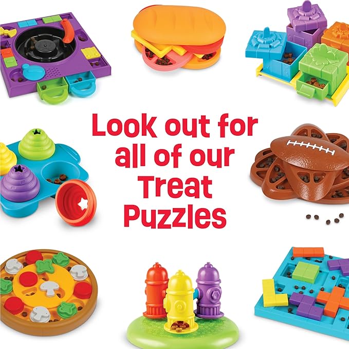 Brightkins Touchdown Time! Treat Puzzle - Enrichment Puzzle Toys for Dogs Mental Stimulation, Gift for Puppies