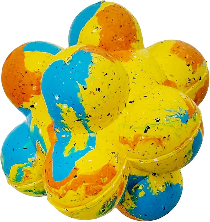 Max Fusion Made with Nike Grind, Arlee Pop It Dog Toy, Ball Toys for All Dogs, Durable & Natural Rubber Chew Toy for Play, Fetch & Chewing, Medium, Tie Dye, 1 Count