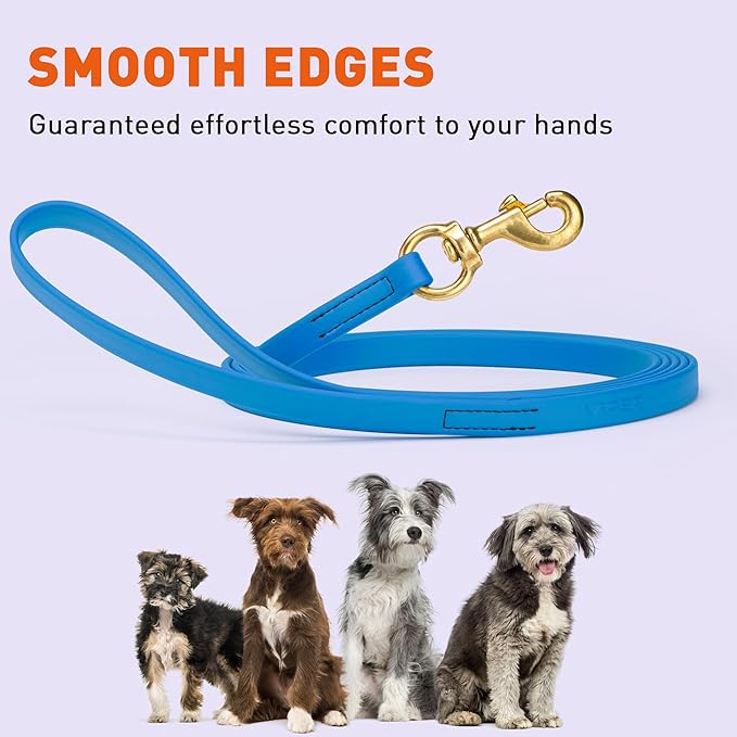 Viper K9 Biothane Working Dog Leash Waterproof Lead for Tracking Training Schutzhund Dog Sport and Search - Odor-Proof Long Line with Solid Brass Snap for Puppy Medium and Large - Water Friendly
