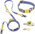 WLK1006C-5SET Luna Large 8FT Adjustable 6-in-1 Waterproof Hands-Free Leash and Collar with LED Flashlight, Bag Dispenser, and Poop Bag Holder, Curaçao