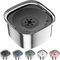 UPSKY 3L Dog Water Bowl 101oz Stainless Steel No Spill Large Capacity Dog Food Water Bowl Slow Water Feeder, Spill Proof Pet Water Dispenser Vehicle Carried Travel Water Bowls