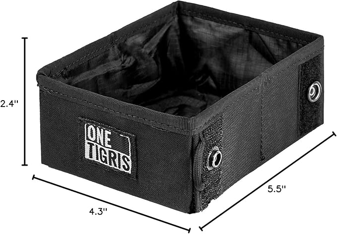 OneTigris Military Pet Bowl Collapsible 32 oz Treat Food & Water Holder for Small to Medium Puppy Dog