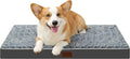Dog Bed Mats for Medium Dog - Orthopedic Dog Pet Durable Crate Bed Mattress of Thick Egg Foam Crate, Rose Plush Washable Cover, Waterproof Lining and Non-Slip Bottom (M(30''x20''x3''), Grey Side)