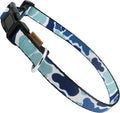 Dog Collar, Cute Camouflage Pattern, Soft and Adjustable Collar with Quick Release Buckle (L (Neck 16-28", Width 1"), Camouflage Blue)