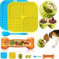 Dog Enrichment Toys 6 Pack-Dog Toys to Keep Them Busy,Lick Mat,Ball & Chew Bone with Peanut Butter,Frozen Treat Puzzle Dispenser for Anxiety Relief,Reduce Boredom,Christmas New Year Gifts