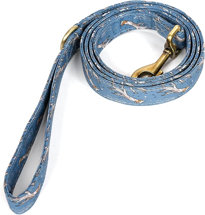Organic Cotton Dog Leash for Small,Medium and Large Breed,Brass Hardware Pet Leash for Walking,Running and Training 6FT