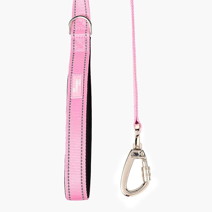 DF Co. Close Control Short Trainer Dog Leash | Strain Free & Shock Resistant, Durable Material, 65cm in Length, Heavy Duty Clips & D-Ring (Pink Camo, Small)