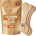 Wildfang® Leather Dog Toy, Medium– Soft Dog Toy & Dog Chew Toy for Gentle Chewer, Puppies & Senior Dogs with Sensitive Teeth – Non-Toxic, Stuffless Leather Bone, 5 mm for Dog Over 22-33 lbs, Pack of 3