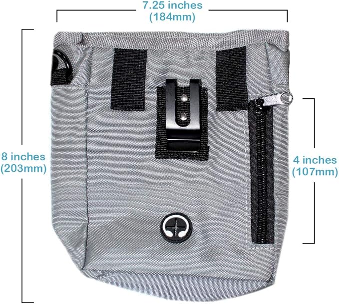 Pets First Dog Treat Training Pouch - Treat Bag for Kibble, Food, Toys, Accessories with Built-in Poop Bag Dispenser - Holder for Small, Medium & Large Dogs & Puppies with Multiple Ways to Wear