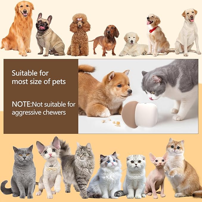 Interactive Dog Feeder Puzzle Toys, Silicone Treat Dogs Enrichment Toy, Slow Dog Food Dispenser, Keep Them Busy, Healthy Eating, Mental Stimulation for Medium Small Puppy and Cat