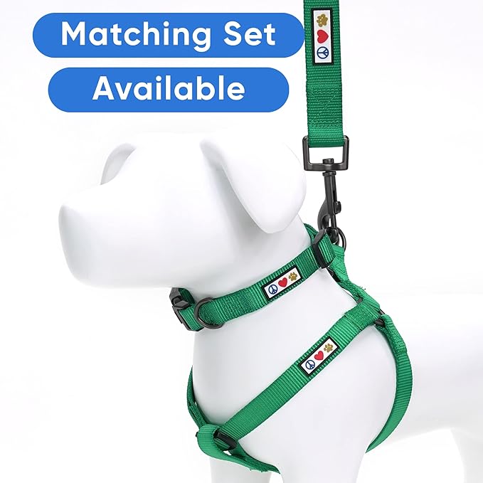 Pawtitas Solid Step-in Dog Harness – Adjustable No-Pull Vest for Puppies to Seniors, Safe & Comfortable XS Lush Green