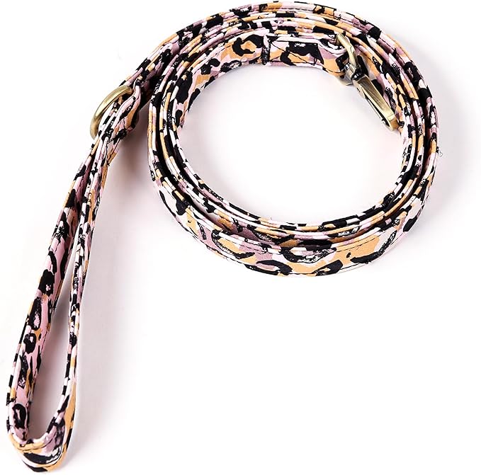 Organic Cotton Dog Leash for Small,Medium and Large Breed,Brass Hardware Pet Leash for Walking,Running and Training 6FT