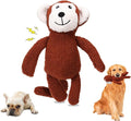 3-Layered Stuffed Dog Toys for Medium Large Dogs, Large Plush Squeaky Dog Toys to Keep Them Busy for Small Medium Large Breed, Cute Animals Puppy Teething Chew Toys - Monkey L