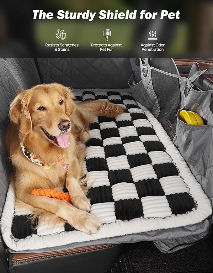 JOYTUTUS Dog Mat Bed for Truck Back Seat Extender, Non-Slip Dog Bed Mat Custom Fit for Backseat Extenders, Pet Couch Cover,Washable Travel Pet Bed Mat for F150/RAM1500/Silverado