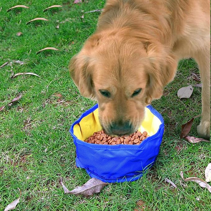 Pets Feeder Bowl Dog Dishes Portable Pet Dog Water Bowl Waterproof Collapsible Dog Bowl for Travelling Outdoor 1 Pcs