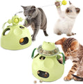 Interactive Cat Toy for Indoor Cats, 4-in-1 Modular Design with Treats Puzzle Slow Feeder, Cat Teaser Wand, Ball Maze & Spinning Ball | Kitten Enrichment Toys for Indoor