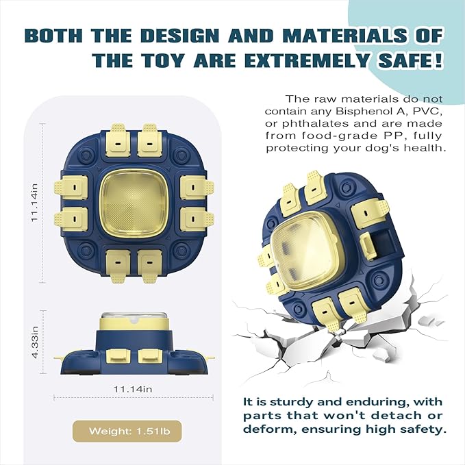 KADTC 2 Levels of Challenge Dog Puzzle Feeder Toy U.S. Brand,Design Push-to-Release Treat Dispenser for Small Medium Large Dogs Boredom Buster Puppy Mental Stimulation Enrichment Feeding Puzzles Toys