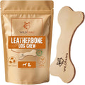 Wildfang® Leather Dog Toy, Large – Soft Dog Chew Toys for Gentle Chewers, Puppies, Senior or Older Dogs with Sensitive Teeth – Non-Toxic, Stuffless, 5mm Leather Bone for Dogs Over 33 lbs, Pack of 1