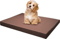 Dogbed4less Memory Foam Platform Dog Bed, Crate Mattress with Waterproof Removable Cover Large 42X28X3 Brown