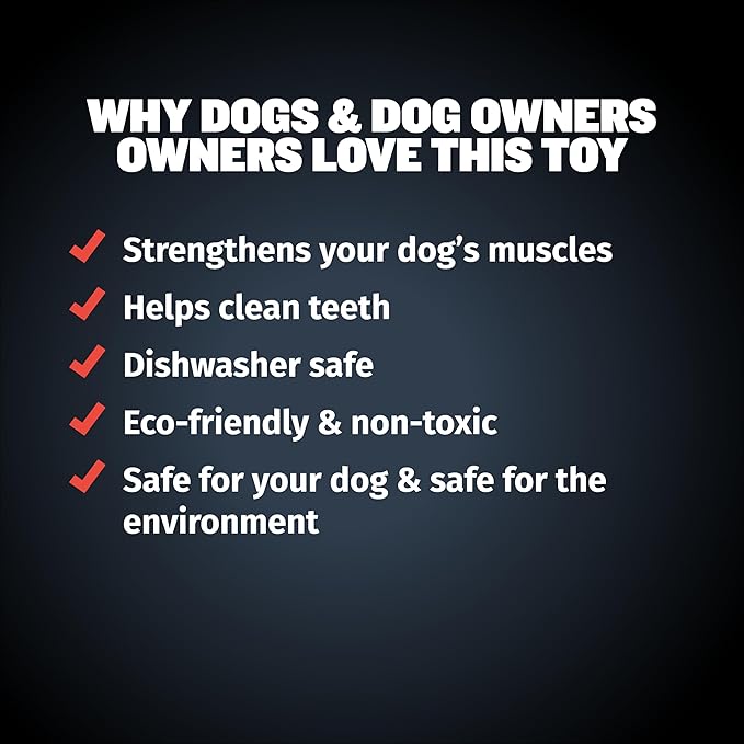 Bully Max Chew Ring Toy Long Lasting Dog Chew Toy for Power Chewers, Big Dogs, & Pit Bulls. Improves Mental Health, Keeps Dogs Busy for Hours.