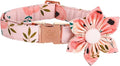 Elegant little tail Flower Girl Dog Collar for Female Dogs, Pet Collar Adjustable Dog Collars with Flower Gift for Medium Dogs