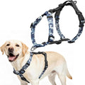 Dog Harness,Adjustable No Pull Dog Harness,Y-Shaped Design,Buckle-Neck Balance Harness with Reflective, Ideal for Dog Training Hiking, Easy Walk Harness,Durable High-Tensile Nylon Blue Camo-M