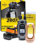Dogtra 280X 2-Dog Remote Training E-Collar + X-Shield Plate (Champagne Gold) | Premium & Durable Build, 3-Dog Compatible, 1/2 Mile Range, Waterproof, 100 Levels, LED Light, Boost & Vibration, 10lbs+