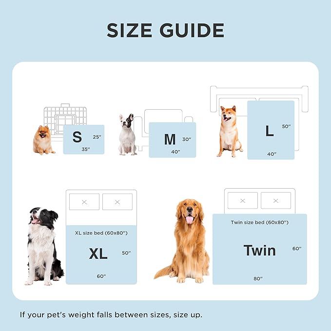 Bedsure Premium Cooling Blanket for Large Dog - Q-MAX>0.5, Breathable Summer Washable Cold Pet Mat, Soft Durable Self Cooling Dog Mat for Hot Weather, Gentle Cream, 40x50