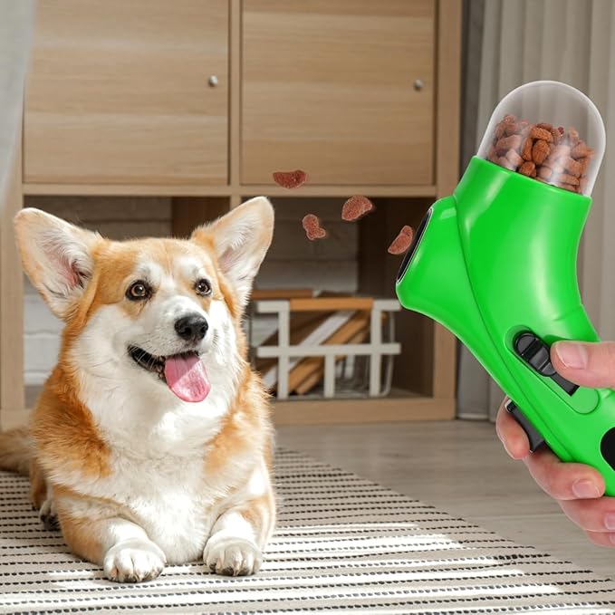 Toys Puppy Treat for Dispenser Dispensing Auto Food Dog Catapult Interactive Launcher Pets Feeder Snack Toy Green Cat Lightweight Snacks Dogs Training Pet Ball Thrower