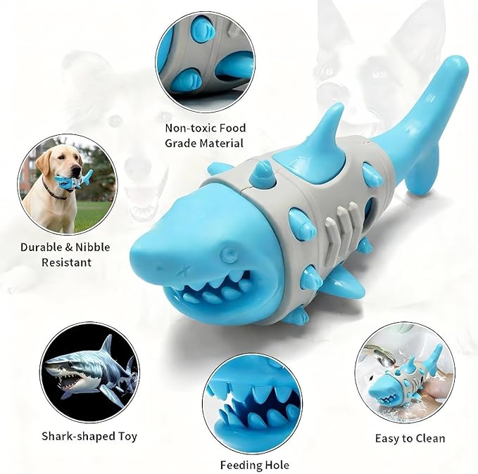 Dog Toys for Aggressive Chewers - Indestructible TPR Material with Treat Holes for Puppy Teething, Boredom Relief & Mental Stimulation - Tough Toy for Small, Medium, Large Breeds