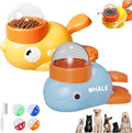 2026 New Dog Interactive Treat Dispenser Toy, Treat Dispensing Dog Toys, Cat Treat Dispenser, Promotes IQ Training and Entertainment Reduces Bloating Anti-Gulping Small Animal Bowls (Yellow+Blue)