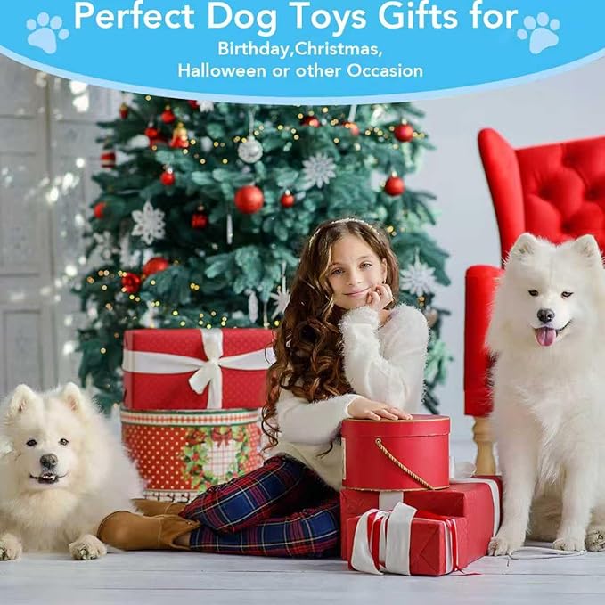Bzonsmart 5 Pack Squeaky Dog Toys.Tough Plush Chew Toys for Dogs.Interactive Dog Toys to Keep Small Medium Large Breed Dogs Busy .Durable Anti-Boredom Dog Toy for Teething & Playtime.