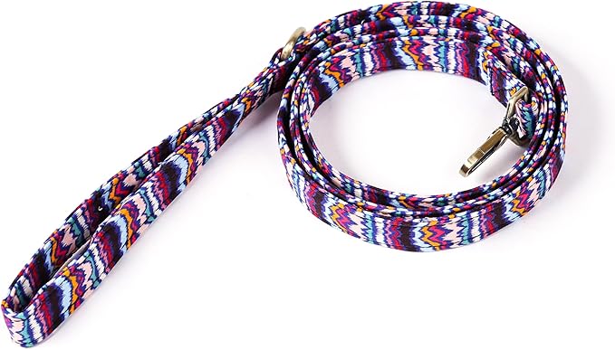 Organic Cotton Dog Leash for Small,Medium and Large Breed,Brass Hardware Pet Leash for Walking,Running and Training 6FT