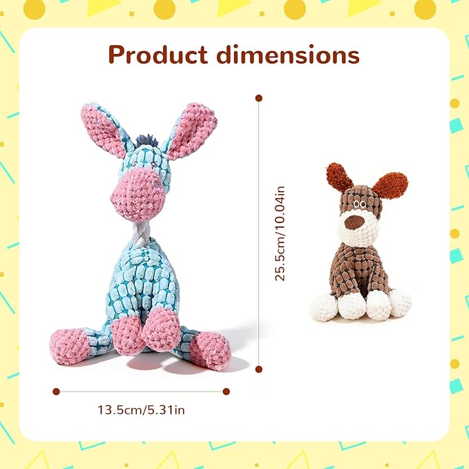 Indestructible Dog Toy, 2026 New Tough Dog Toys for Aggressive Chewers, Squeaky Chew Toys for Small Medium Large Dogs Puppy Teething Interactive Dog Toys to Keep Them Busy (2pc, Blue+Brown)